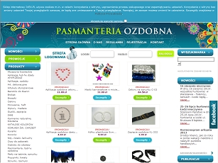 Koraliki szklane oraz inna pasmanteria.